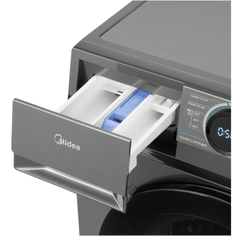 Lavarropas Inverter Midea 8 Kg Mf200w80wb/t-a1 - Titanio
