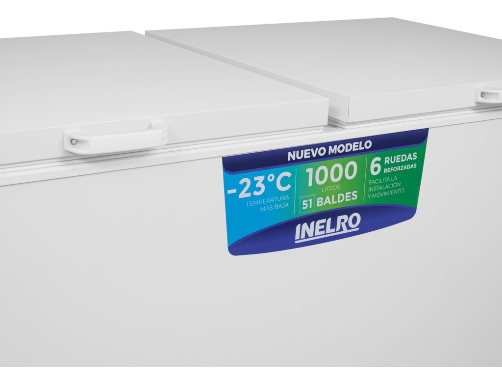 Freezer Horizontal Pozo Inelro Fih 1000 937l 2 Tapas Blanco