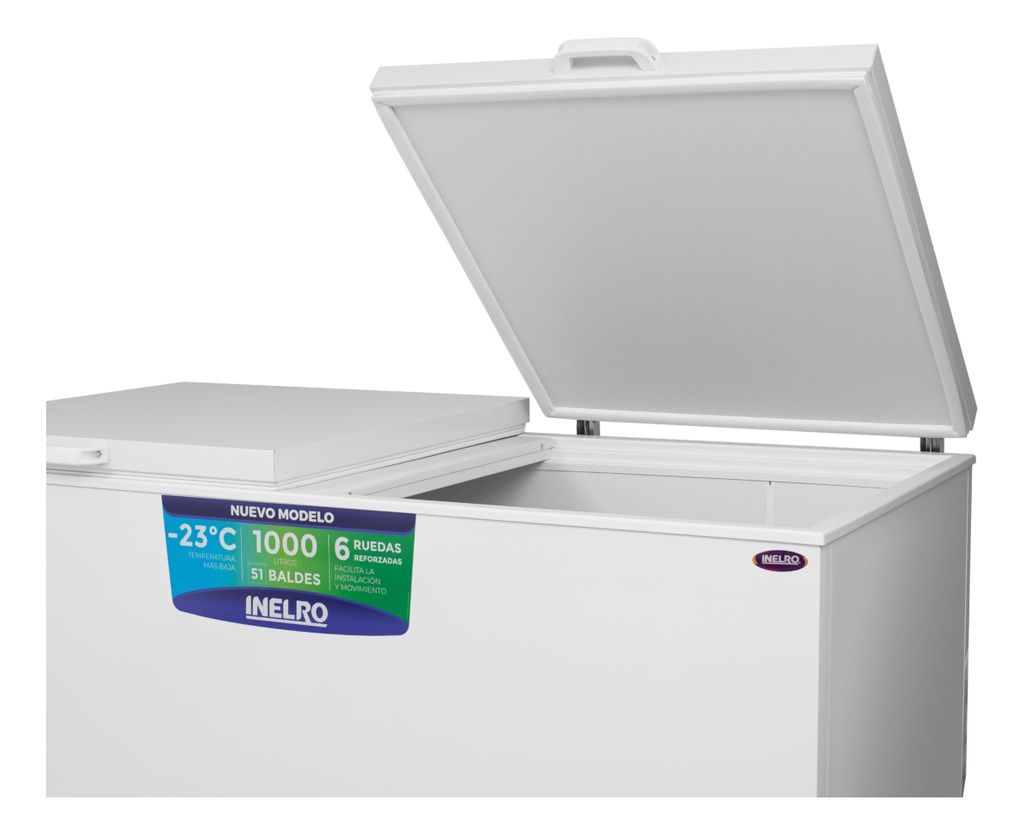 Freezer Horizontal Pozo Inelro Fih 1000 937l 2 Tapas Blanco