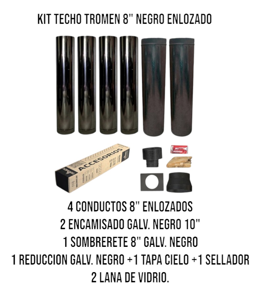 Kit Techo Tromen 8  Negro Enlozado 05-000-231