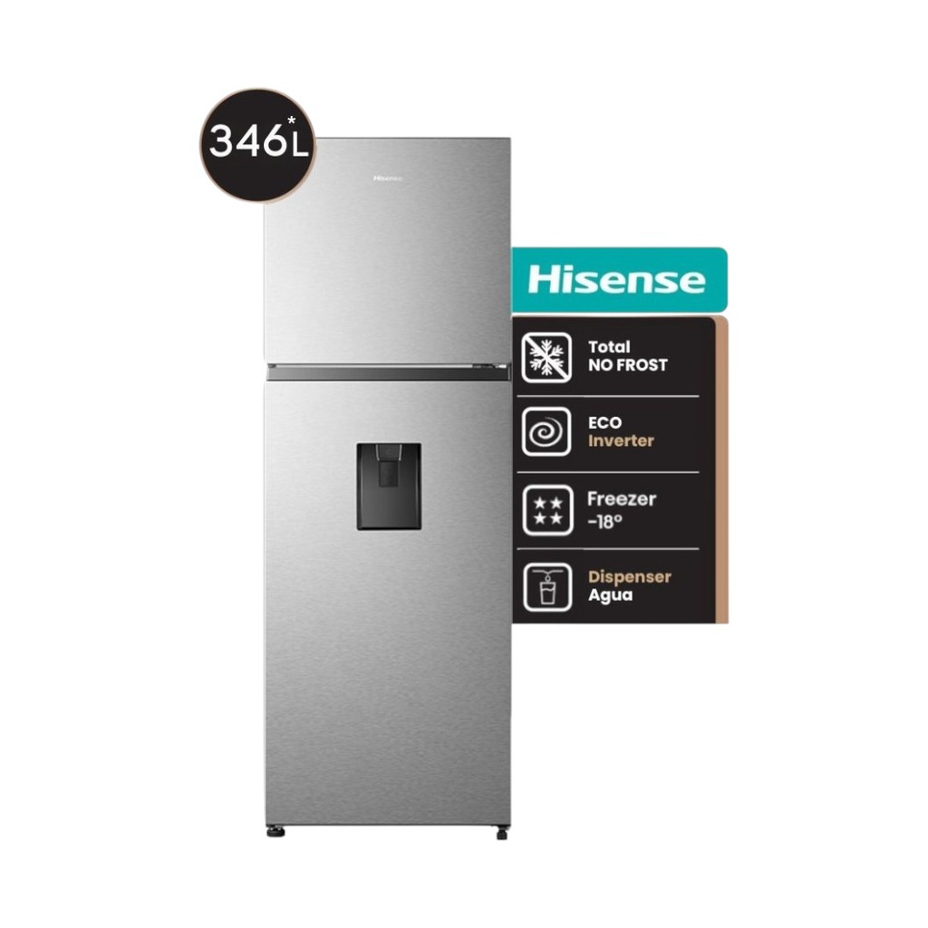 HELADERA HISENSE INVERTER RT3N320NMC 320L INOX