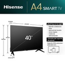 SMART TV HISENSE 40" 40A42K FHD A4
