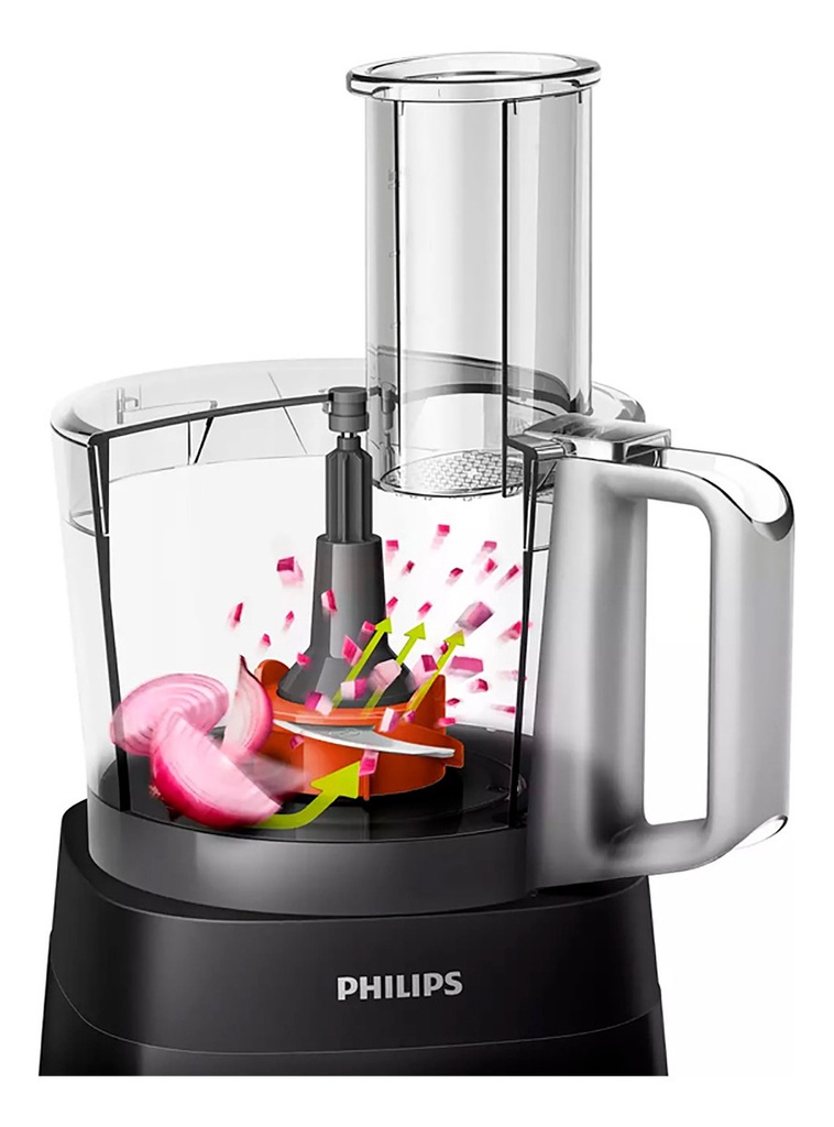 Procesadora Philips Hr7301/90 1.5 L 750w 4 Accesorios Negro
