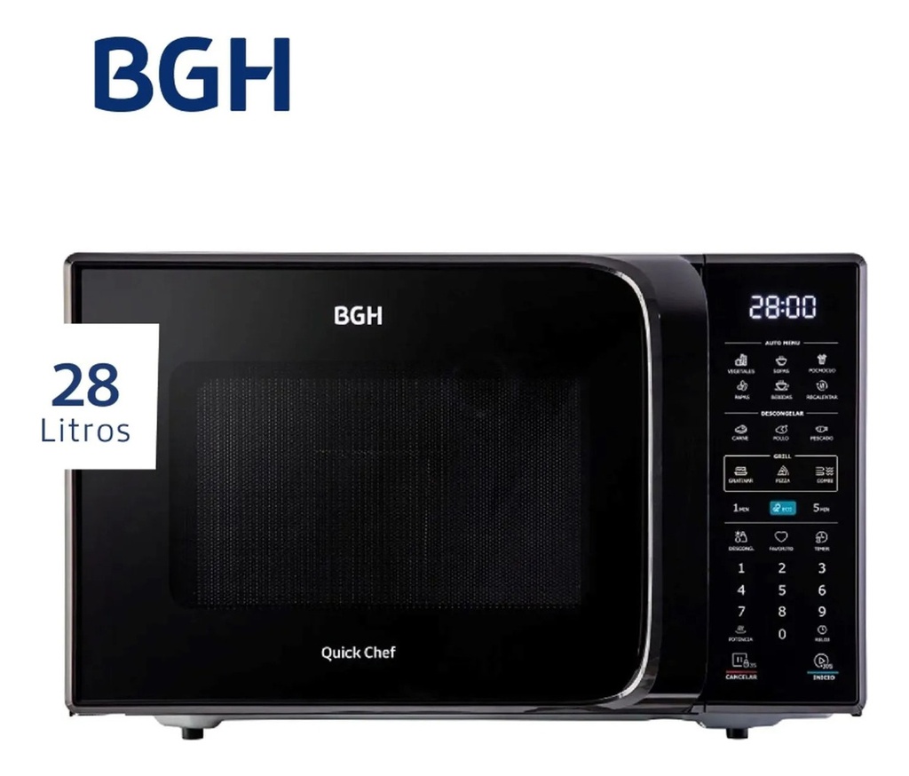 Microondas Digital Bgh28lts B228dn20i Quick Chef Grill