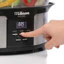 Vaporiera Digital Liliana Aav930 3 Niveles 12 Lts Plateado