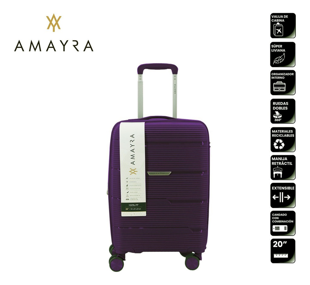 VALIJA AMAYRA 67.8019P20 20" PURPURA