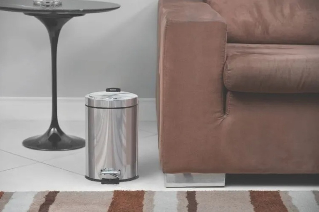 Cesto De Basura Tramontina 94538/112 12 Lt. C/pedal Ac. Inox