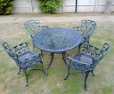 Juego De Jardin Boston X 4 Sillones Verde Redondo