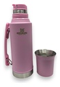Termo System 1.2 L Acero Rosa Con Pico Cebador