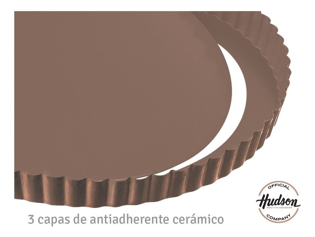 Molde Tartera Hudson Mtad02 Desmontable 25 Cm