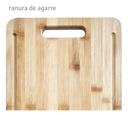 Tabla Hudson Wd003 De Bambu P/picar 40x30x1,5 Cm