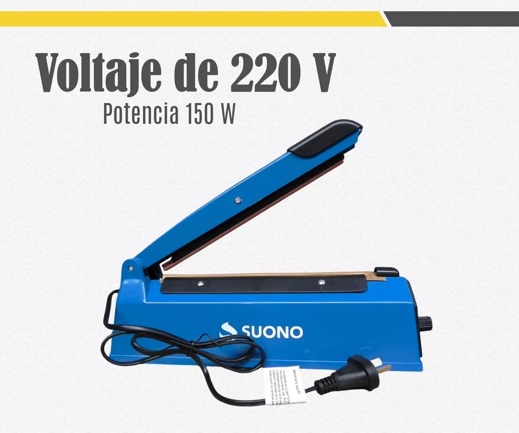 Selladora De Bolsa Suono Acc0100 20 Cm Con Regulador