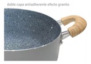 Cacerola Hudson Gra08 De Aluminio C/antiad. Granito 26 Cm