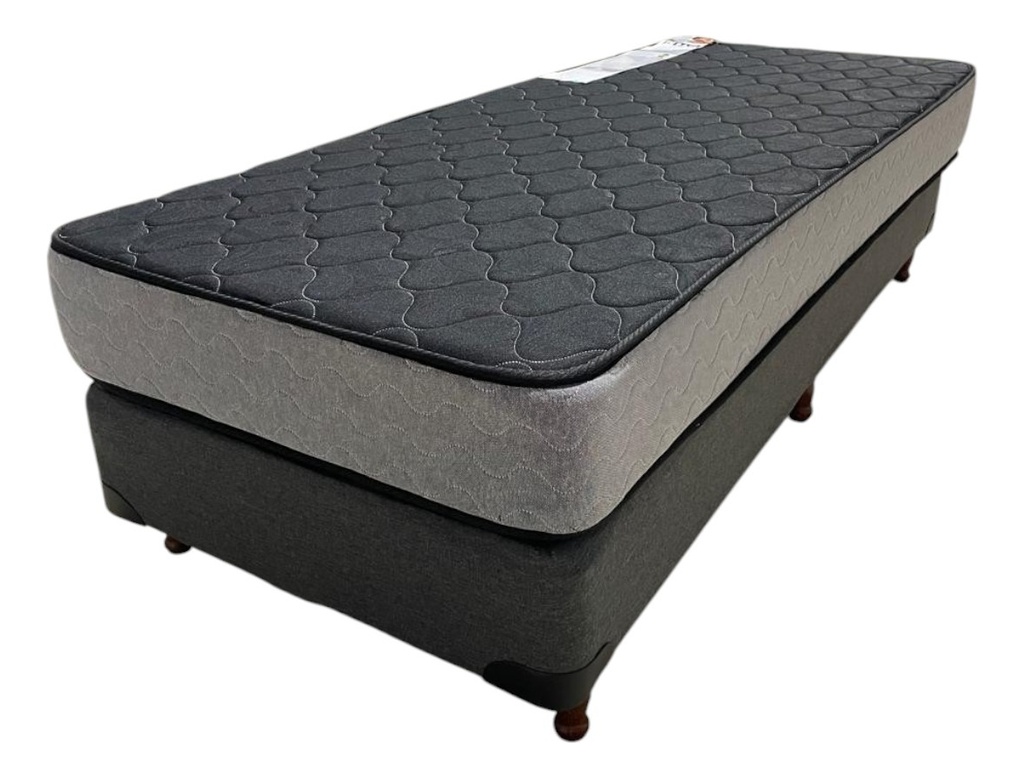 Sommier Y Colchon 1 Plaza Bardo Espuma Alta Densidad 80x190