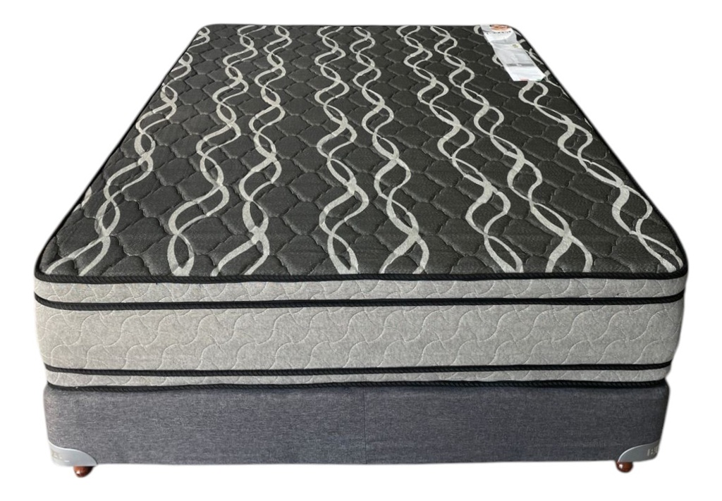 Sommier Y Colchon 2 Plaza Gala Bardo Espuma 140x190x24 Cm