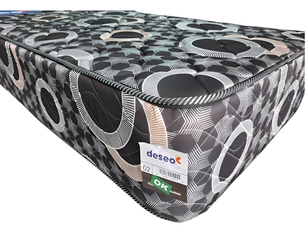 Sommier Y Colchon 1 Pl. Ambar Deseo Con Resortes  80x190 Cm