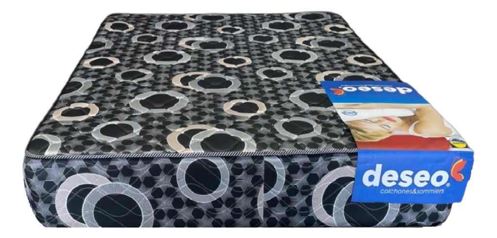Sommier Y Colchon 2 Plazas Ambar New Deseo C/resorte 140x190