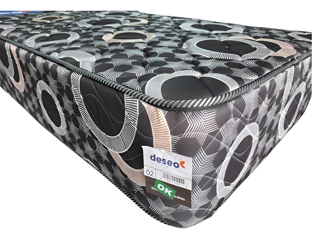 Colchon De 1 Plaza Ambar New Deseo C/resortes 80 X 190 Cm