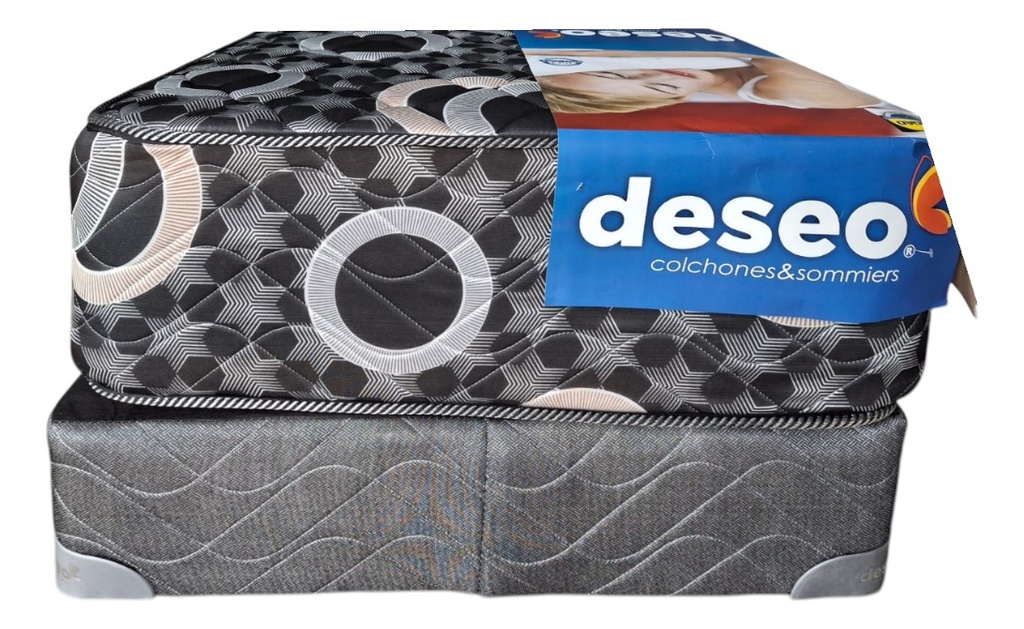 Colchon De 1 Plaza Ambar New Deseo C/resortes 80 X 190 Cm