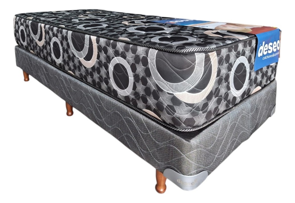 Colchón De 1 Plaza Ambar New Deseo C/resortes 80 X 190 Cm