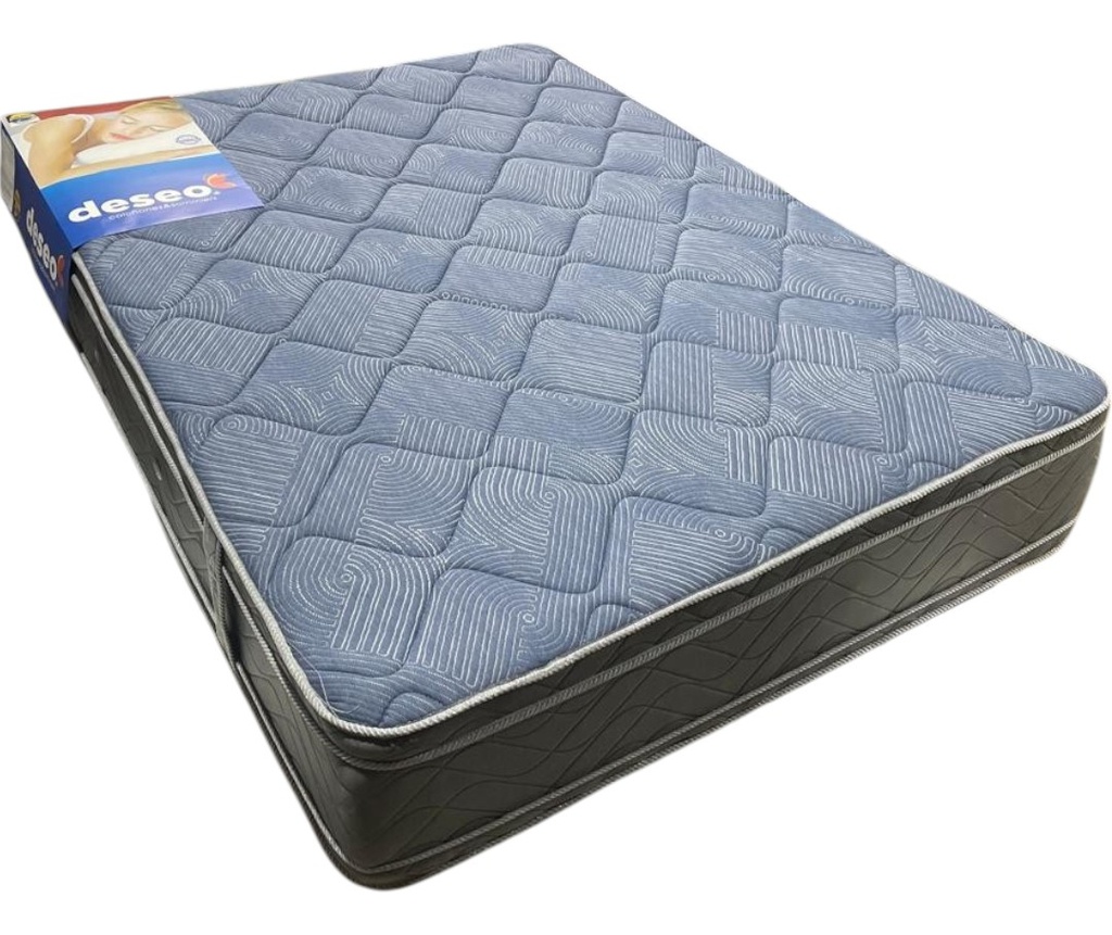 Sommier Y Colchon 2 Plaza Coral Deseo Espuma Soft 140x190 Cm