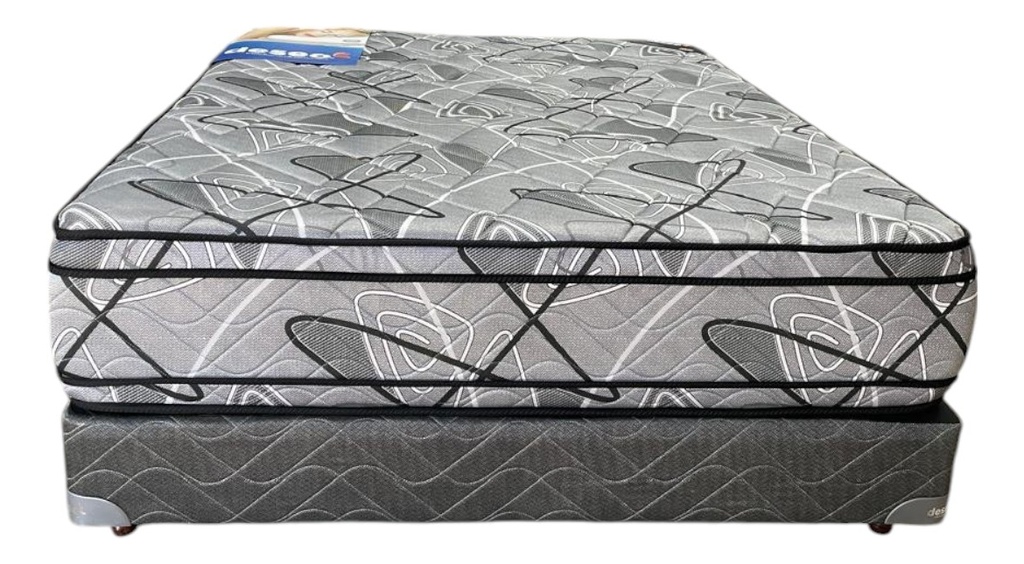 Sommier Y Colchon Diamante Negro Deseo Espuma 140x190 Cm