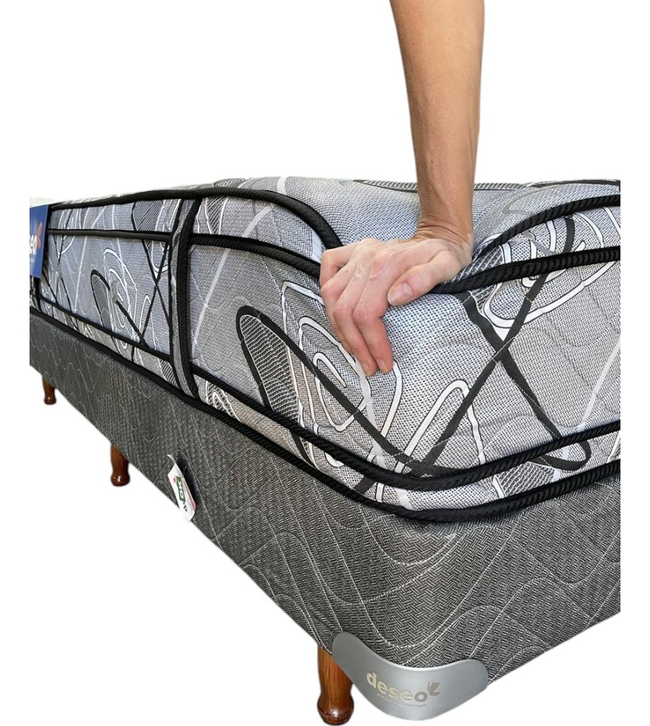 Sommier Y Colchon Diamante Negro Deseo Espuma 140x190 Cm