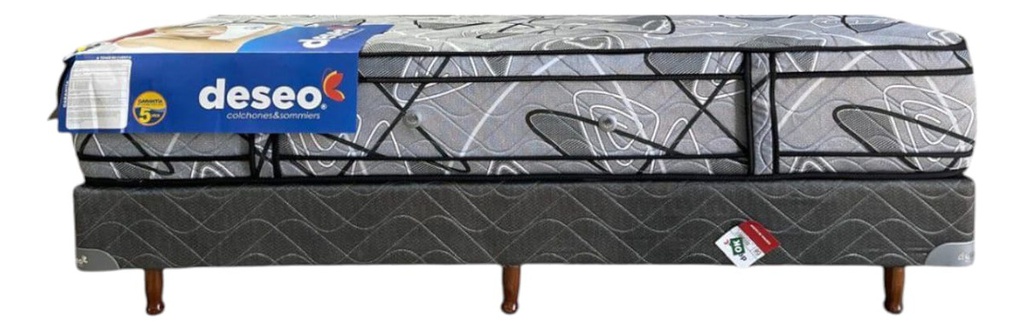 Sommier Y Colchon Diamante Negro Deseo Espuma 140x190 Cm