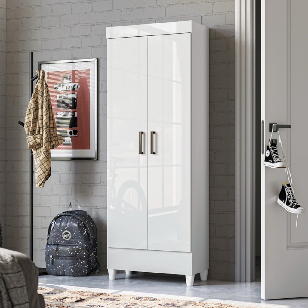 Armario Multiuso Fit Santo Andira 2 Puertas Color Blanco