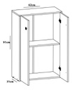 Biblioteca Baja Orlandi Venecia 90cm Cod 1460