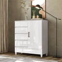 Cómoda Fit Santo Andira C/1 Puerta Y 4 Cajones  Blanco