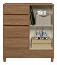 Cómoda Fit Santo Andira C/1 Puerta Y 4 Cajones Cedro