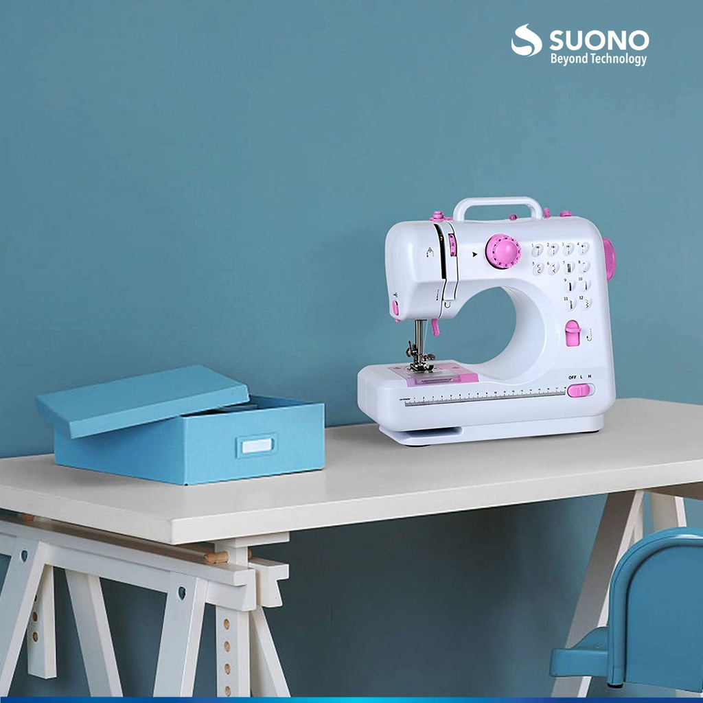 Maquina De Coser Multifuncional Suono Sm-505l  Blanco
