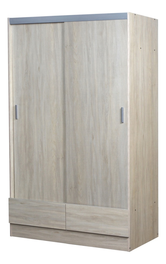 Placard Ricchezze Tana Plus 2 Ptas Corredizo Fresno Blanco