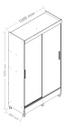 Placard Fit Santo Andirá Con 2 Puertas S/espejo Jet/jet
