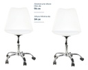 Silla De Escritorio Oficina Tulip Ruedas Giratoria Blanca