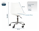 Silla De Escritorio Oficina Tulip Ruedas Giratoria Blanca