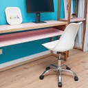 Silla De Escritorio Oficina Tulip Ruedas Giratoria Blanca