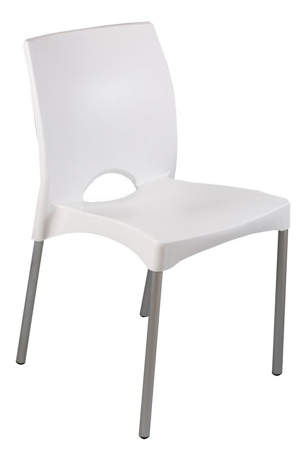 Silla Boston Garden Life X 2 Und - Patas De Aluminio Blanca