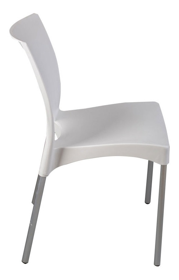 Silla Boston Garden Life X 2 Und - Patas De Aluminio Blanca