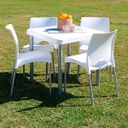 Silla Boston Garden Life X 6 Und - Patas De Aluminio Blanca