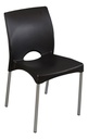 Silla Garden Life Boston Con Patas De Aluminio Negra