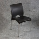 Silla Garden Life Boston Con Patas De Aluminio Negra