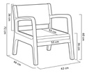 Set Mueble Miami Shaf Ber55450 Grafito (2 Sillas + 1 Mesa)