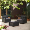 Set Mueble Venus Tete Shaf Ber55452 Grafito 2 Sillas+1 Mesa