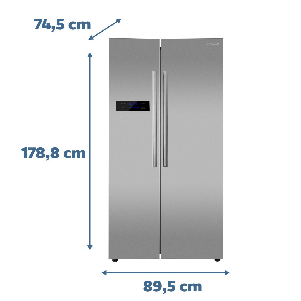 HELADERA PHILCO SBS 530 INOX CON DISPLAY