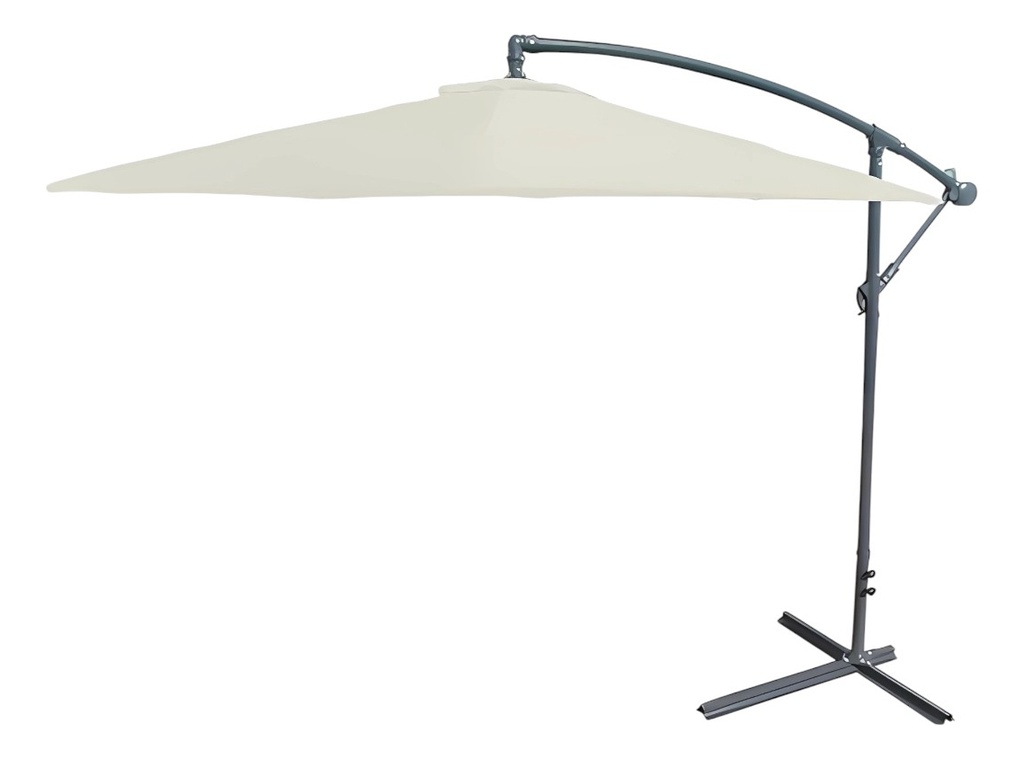 Sombrilla Laury Gb1880 Lateral 3 M Caño Acero Beige C/base