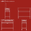 Parrilla Barbacoa Lepen 200101 Movil C/ruedas