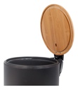 Cesto Vonne Ccri 5lbn Acero Negro Tapa Bambu 5l
