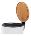 Cesto Vonne Ccri 3lbb Acero Blanco Tapa Bambu 3l